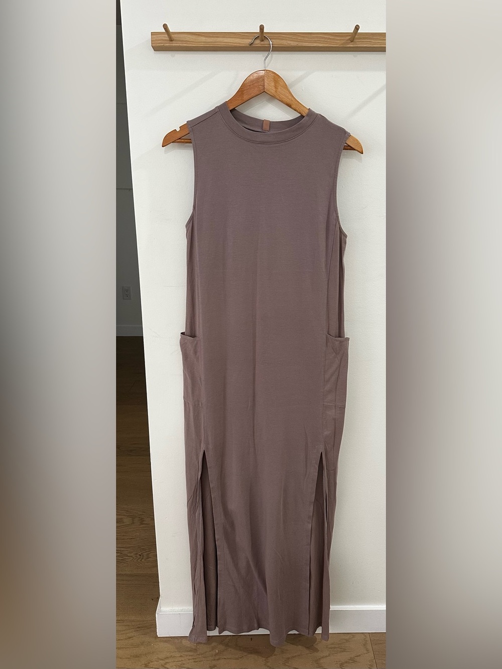 LUNYA Sleeveless Pocket Maxi Dress - Dusty Mauve